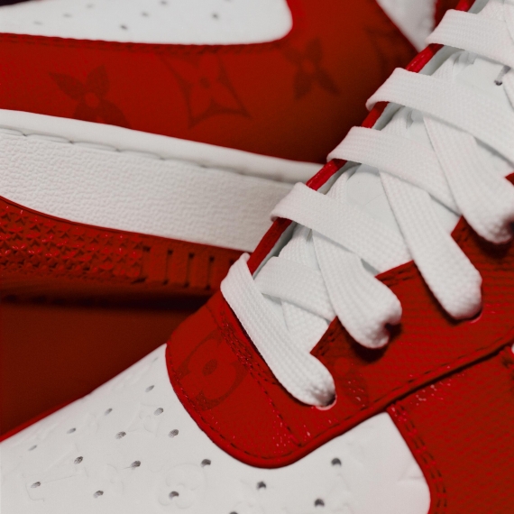 Louis Vuitton X Air Force 1 Low White Comet Red